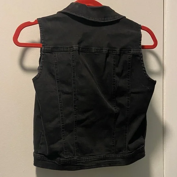 Sourpuss Black Denim Vest - Picture 4 of 5